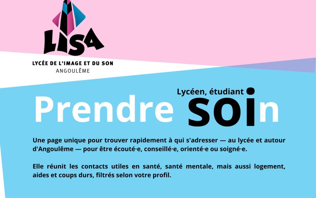« Prendre soin de soi » : la page santé, écoute & ressources du LISA